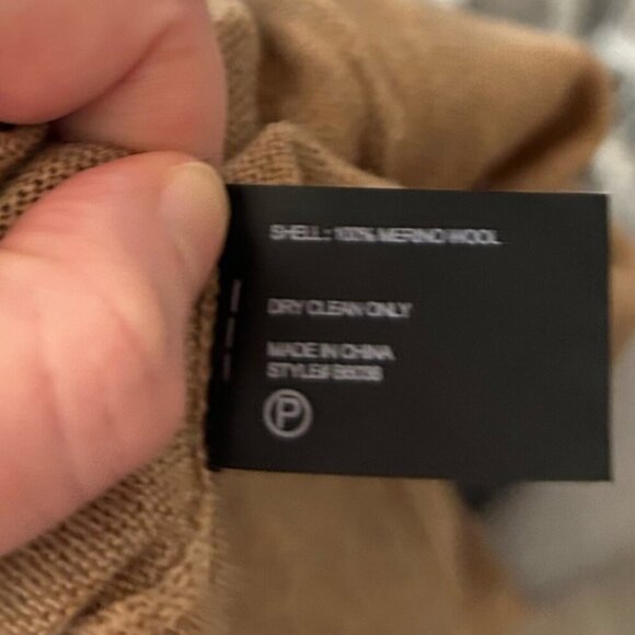 Hudson's Bay Moon Women's Sweater Pullover Merino wool Side slit Brown Size XS - Picture 7 of 16